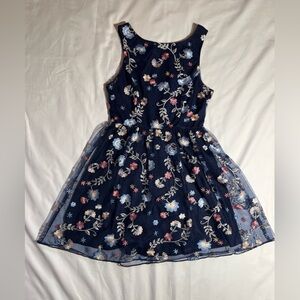 Speechless Blue Sundress Sleeveless Scoop Neck Wedding Guest